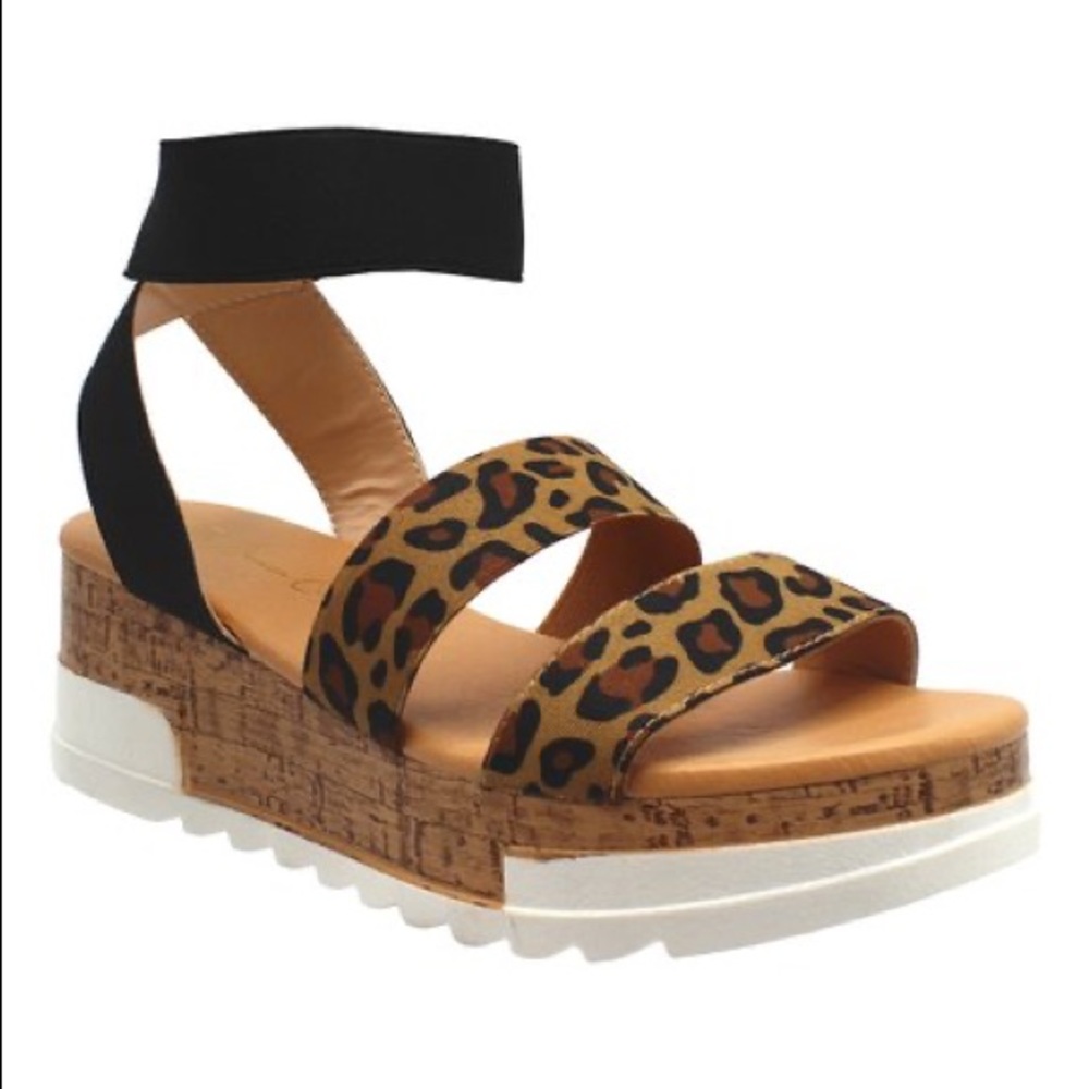 Animal Print Platform Sandals Sz 11